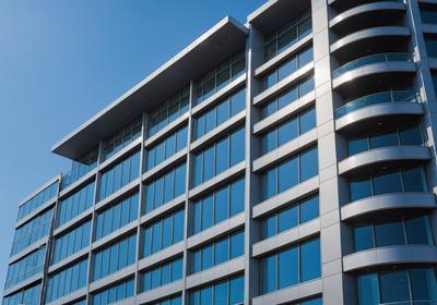 Architectural facade of modern building