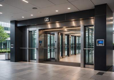 Secure commercial building entrance